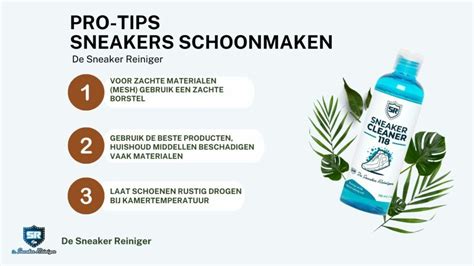 sneakers schoonmaken stappenplan.